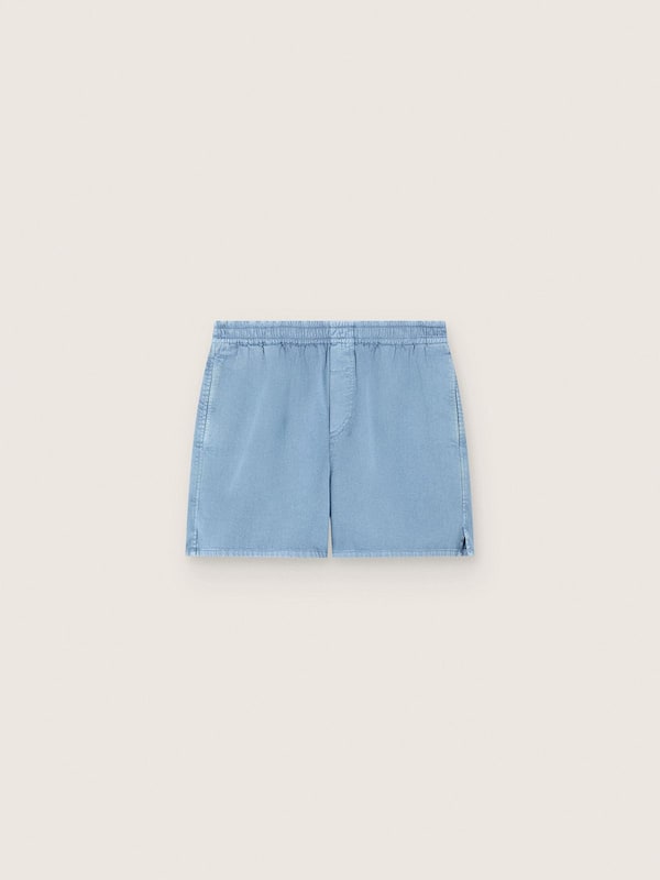 Golden Goose - Short unisexe en serg&eacute; de coton bleu ciel clair in 