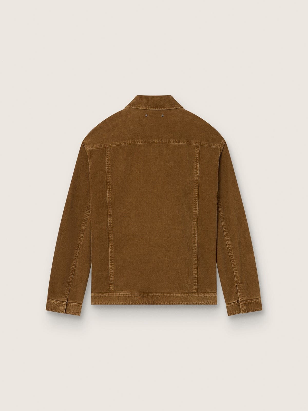 Golden Goose - Bernsteinfarbene Unisex-Jacke aus Rippensamt in 