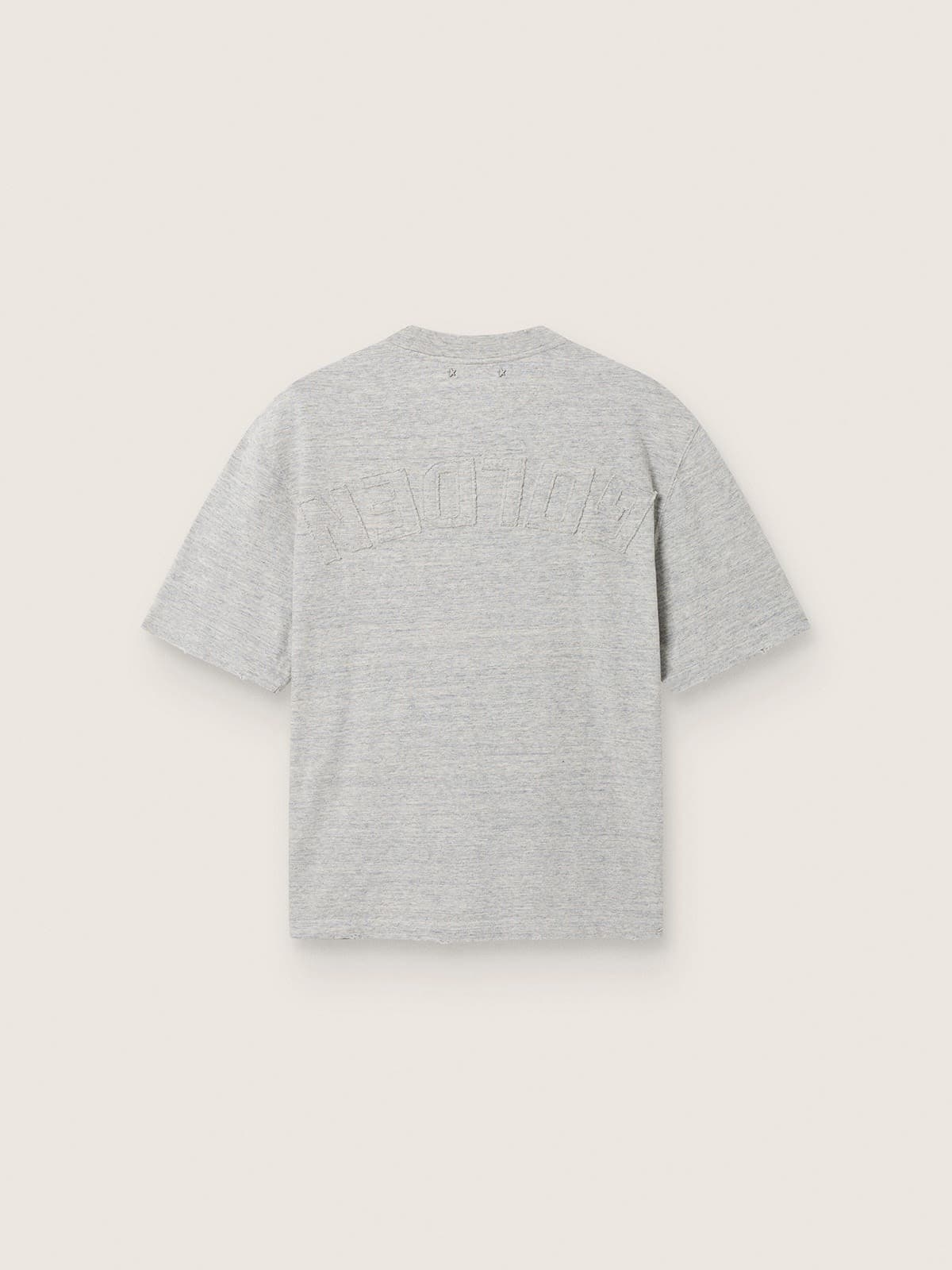 Golden Goose - T-shirt unisexe gris avec logo invers&eacute; dans le dos in 