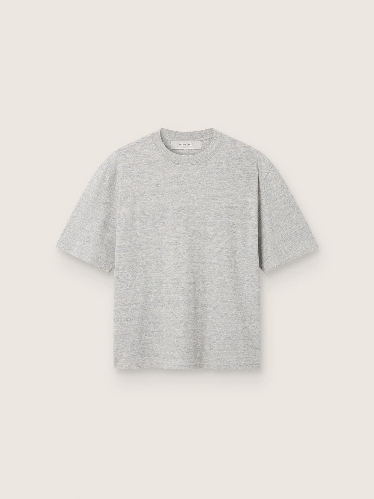 Golden Goose - T-shirt unisexe gris avec logo invers&eacute; dans le dos in 