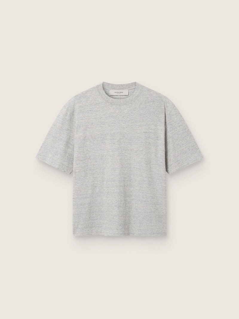 Golden Goose - T-shirt unisexe gris avec logo invers&eacute; dans le dos in 