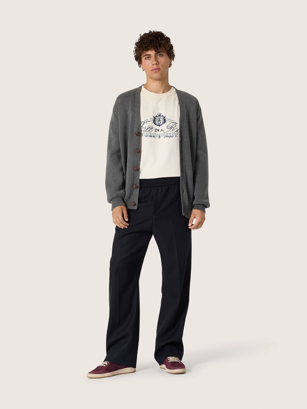 Golden Goose - Golden Goose | FiveFourFive Unisex oversize cream-colored T-shirt in 