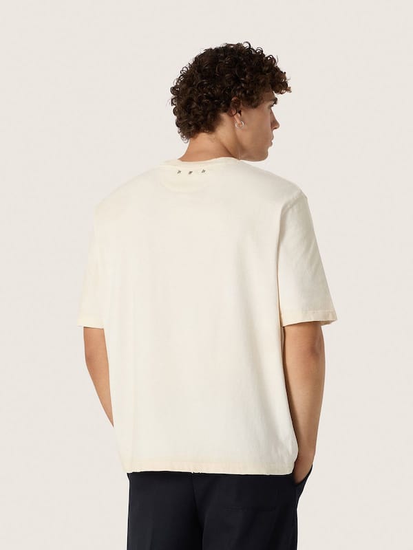 Golden Goose Golden Goose | FiveFourFive Unisex oversize cream-colored T-shirt T-Shirts & Polo Shirts blue unisex