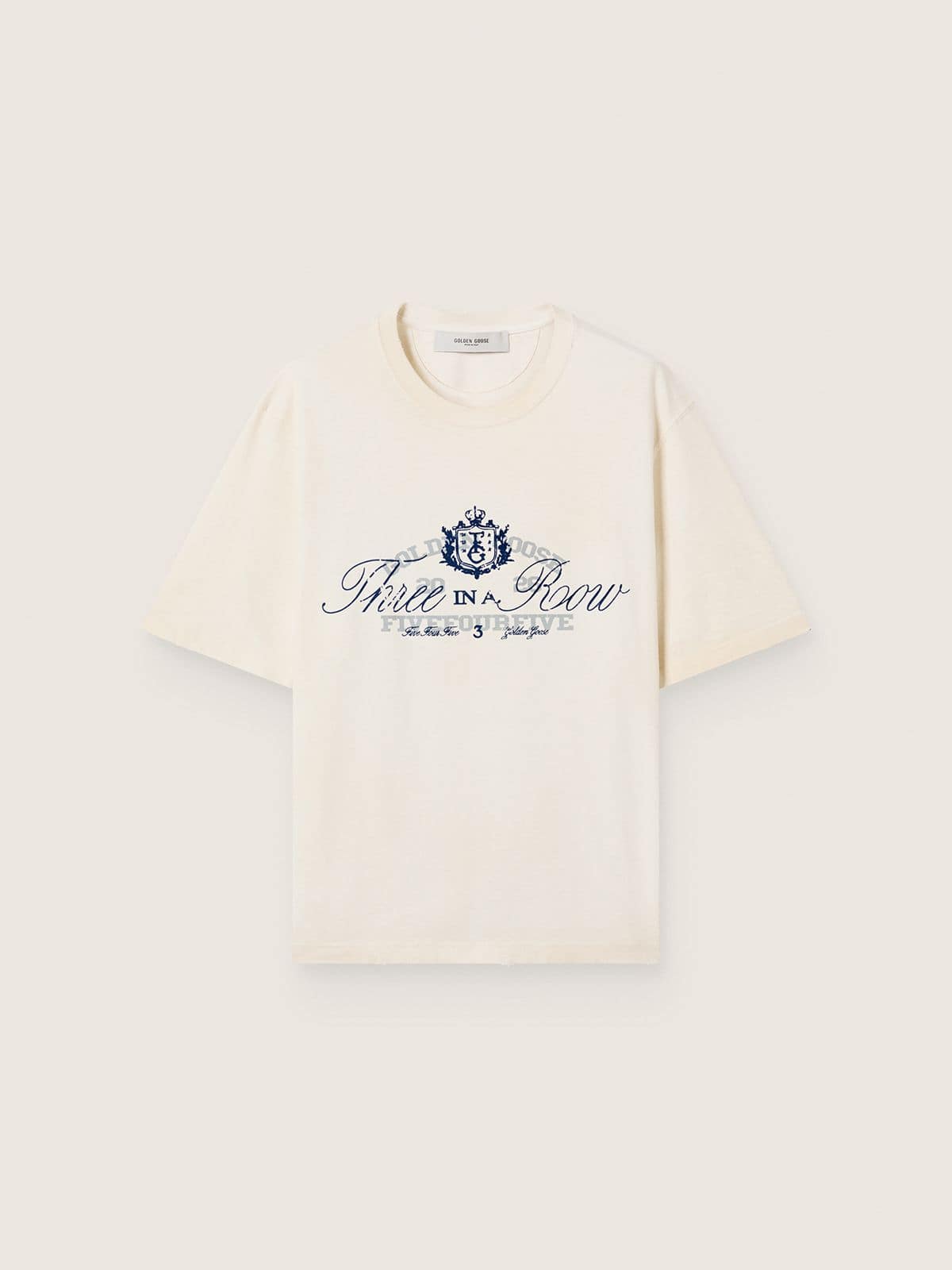 Golden Goose Golden Goose | FiveFourFive Unisex oversize cream-colored T-shirt T-Shirts & Polo Shirts blue unisex