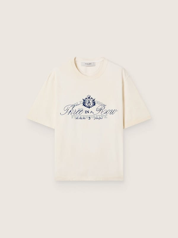 Golden Goose Golden Goose | FiveFourFive Unisex oversize cream-colored T-shirt T-Shirts & Polo Shirts blue unisex