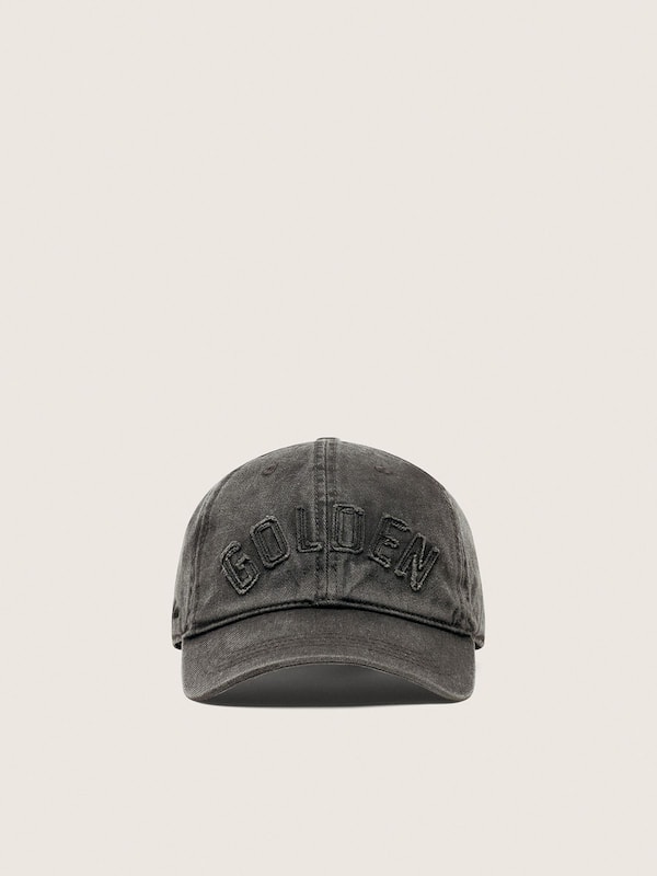 Golden Goose - Anthracite baseball cap with tone-on-tone &ldquo;Golden&rdquo; patch in 