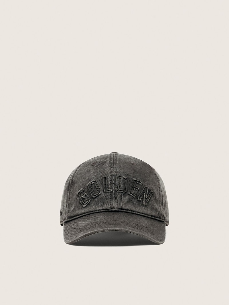 Gorra de b&eacute;isbol de color antracita con parche &laquo;Golden&raquo; tono sobre tono