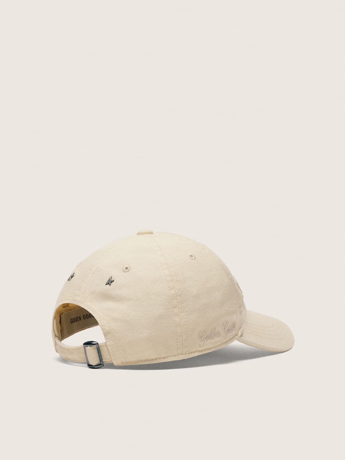 Golden Goose - Casquette de baseball &eacute;crue avec patch &laquo;&nbsp;Golden&nbsp;&raquo; ton sur ton in 