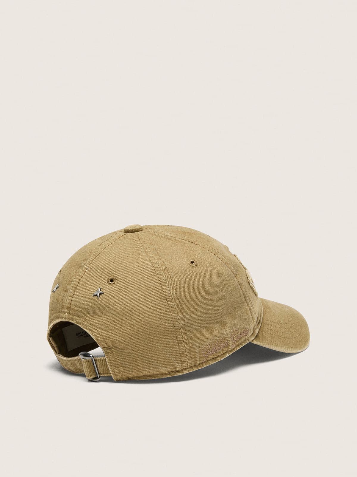 Golden Goose - Beige/light brown baseball cap with tone-on-tone &ldquo;Golden&rdquo; patch in 