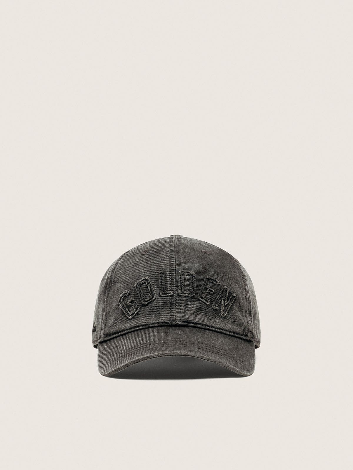Golden Goose - Anthracite baseball cap with tone-on-tone &ldquo;Golden&rdquo; patch in 
