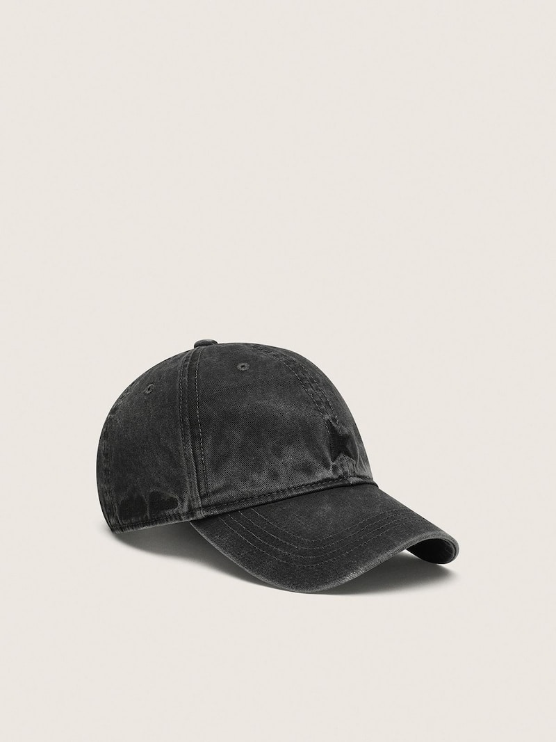 Golden Goose - Casquette de baseball gris anthracite avec &eacute;toile brod&eacute;e ton sur ton in 