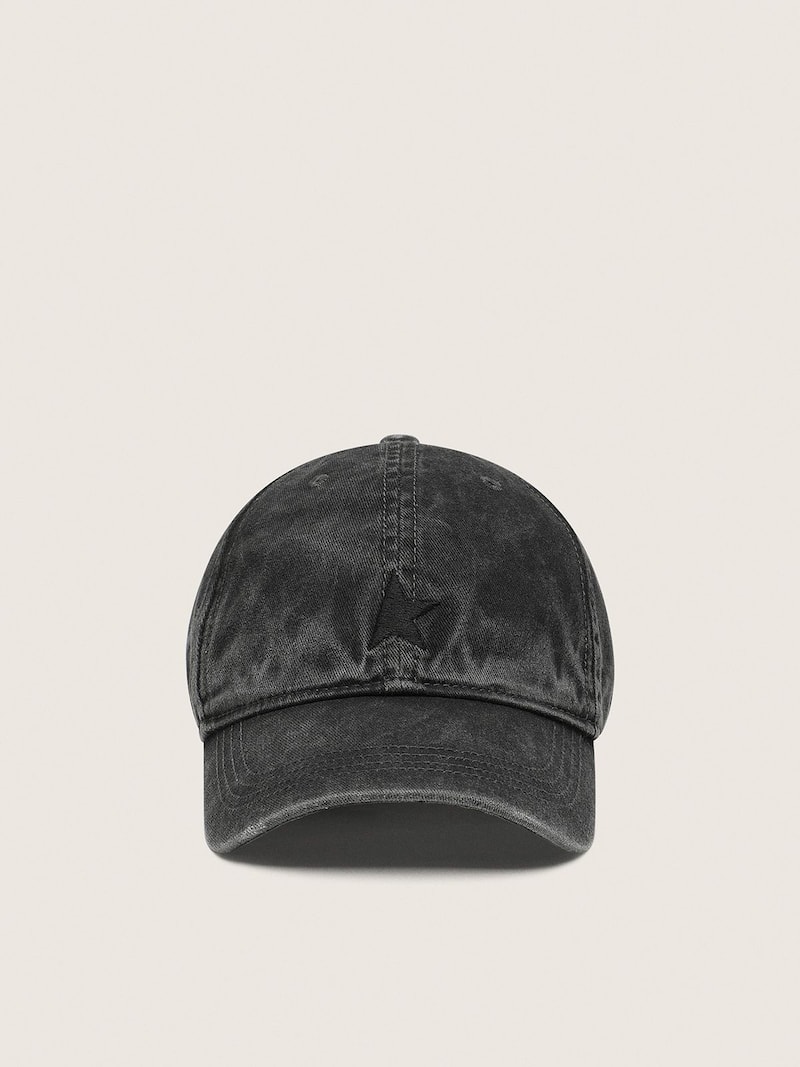 Gorra de b&eacute;isbol de color antracita con estrella bordada tono sobre tono