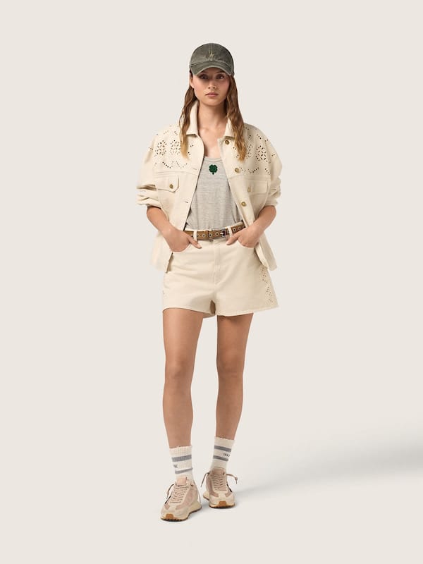Golden Goose - Dark olive-green baseball cap with tone-on-tone embroidered star in 