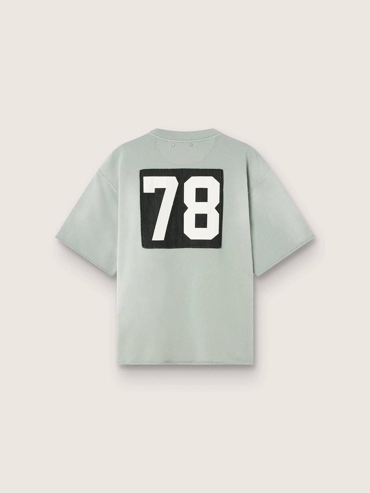 Golden Goose - Sudadera unisex de manga corta de algod&oacute;n verde con bordado in 
