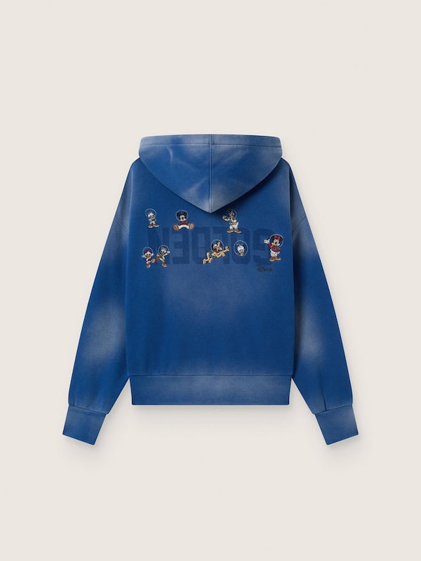 Golden Goose Disney | Golden Goose Unisex blue sunfaded washed sweatshirt with embroidered logos Sweatshirts blue unisex