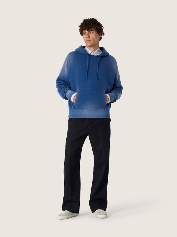 Golden Goose Disney | Golden Goose Unisex blue sunfaded washed sweatshirt with embroidered logos Sweatshirts blue unisex