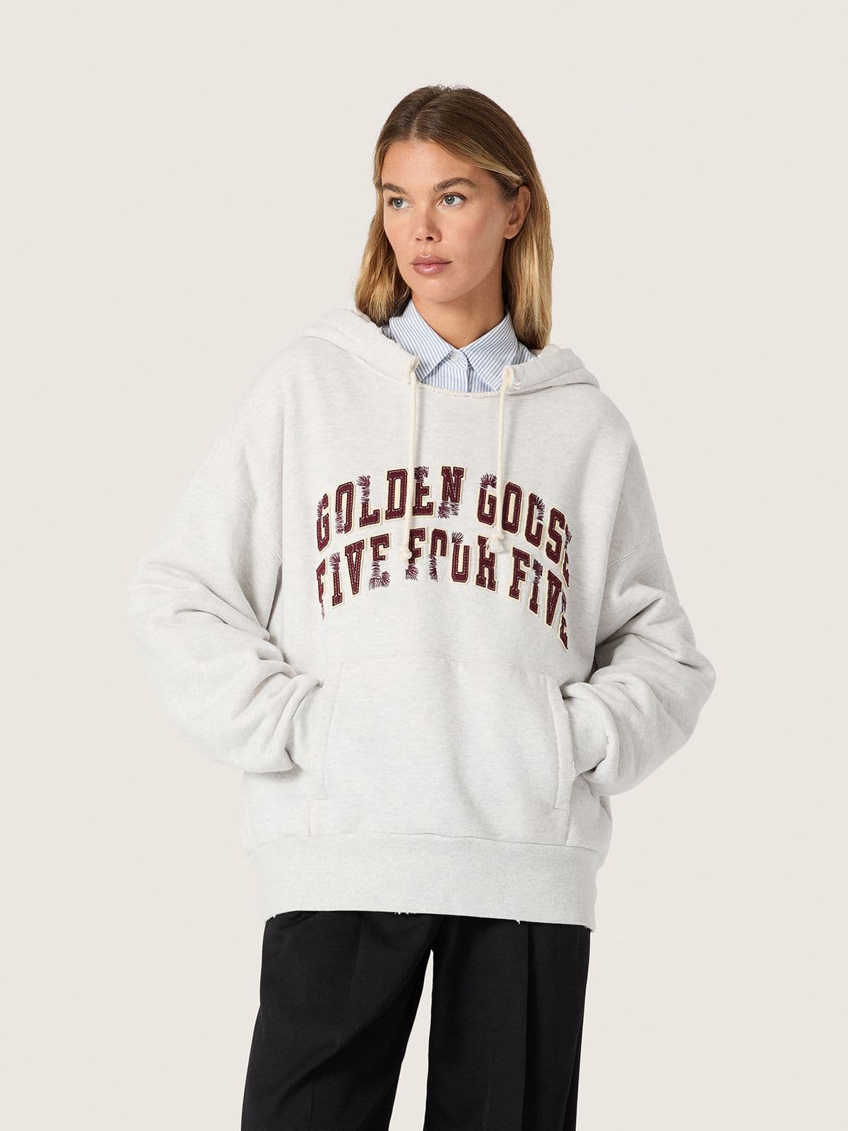 Golden Goose - Golden Goose | FiveFourFive Sweat-shirt unisex oversize gris in 