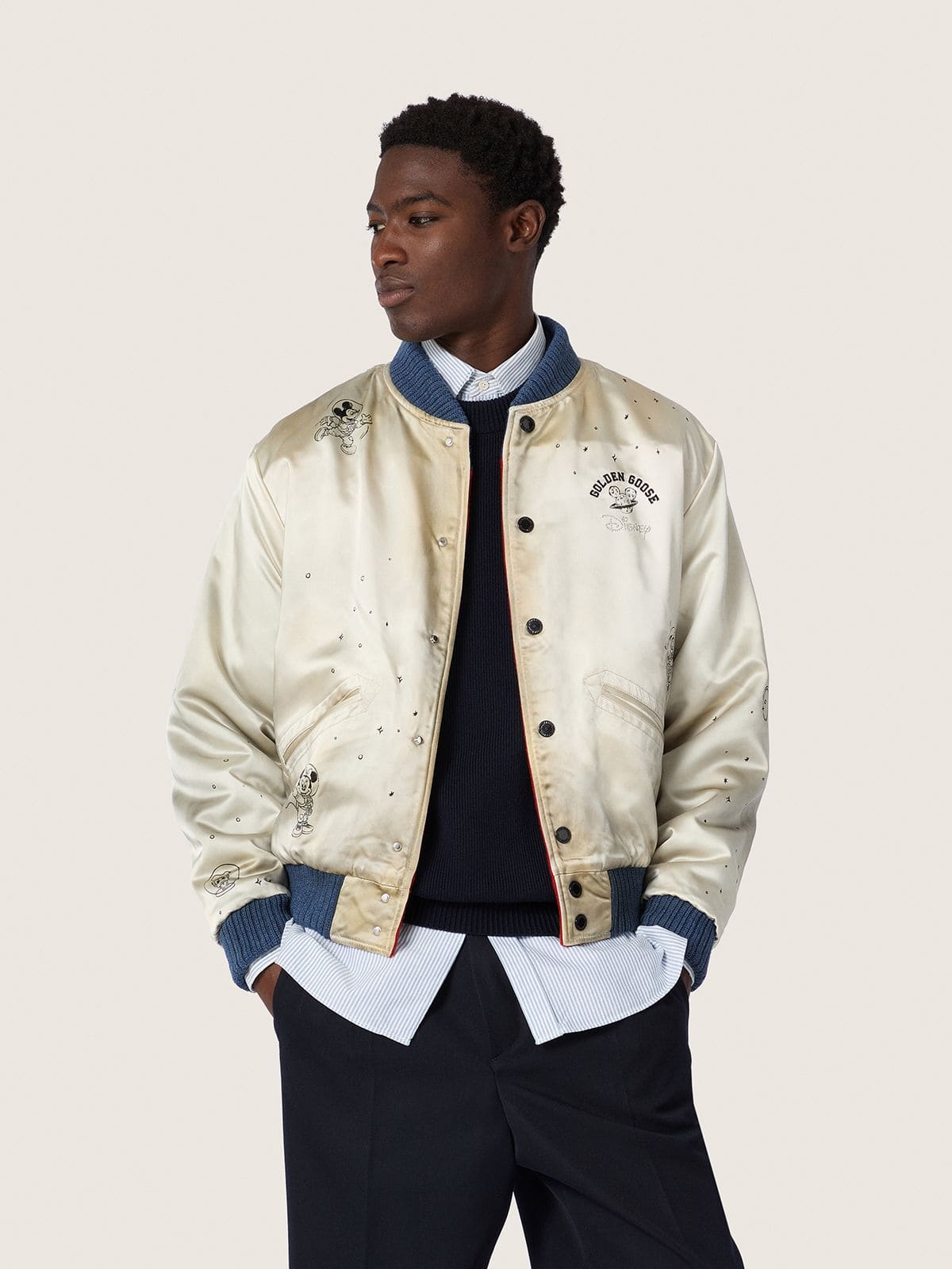 Golden Goose Disney | Golden Goose Unisex reversible bomber jacket Coats & Jackets white unisex