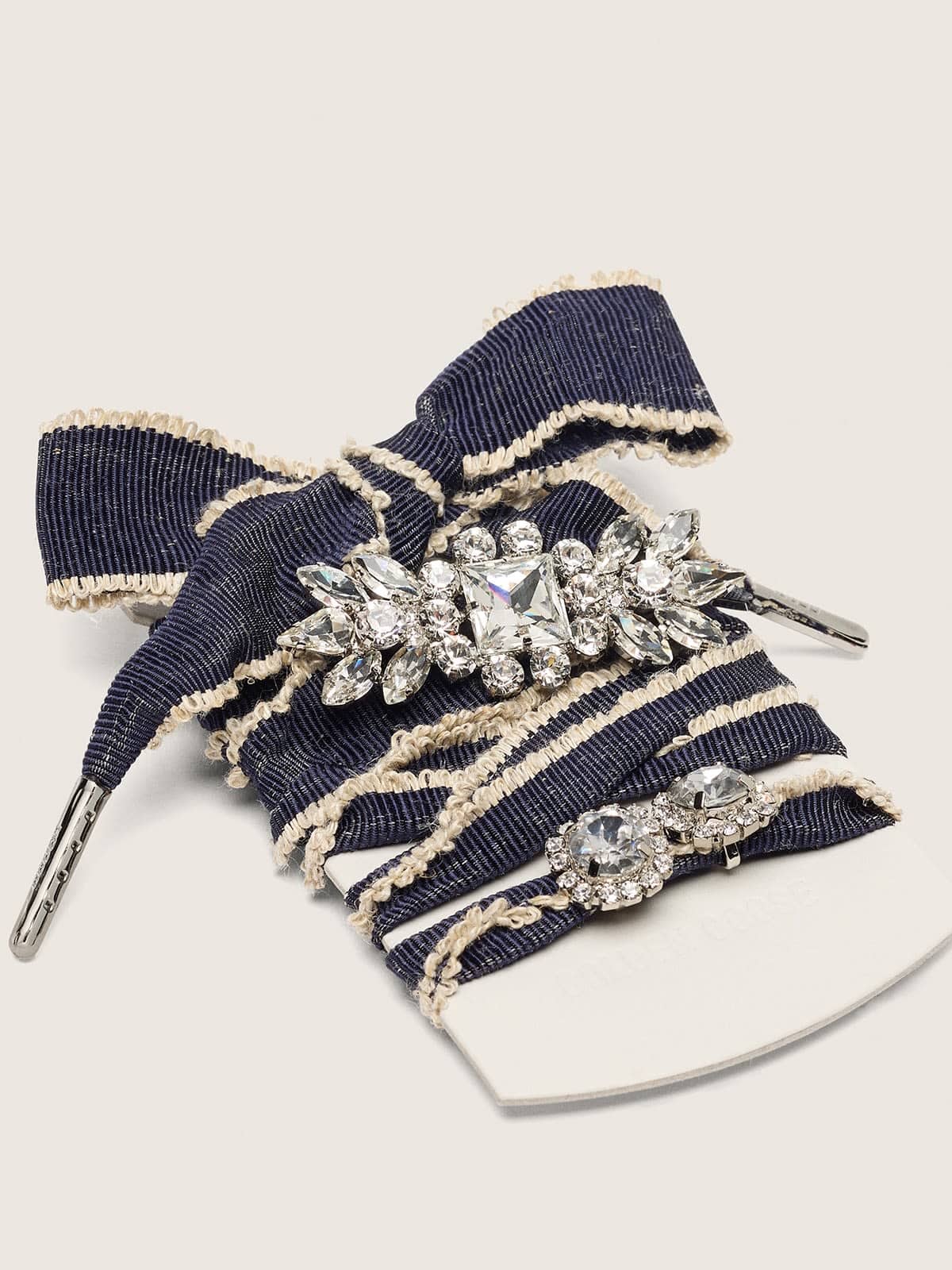 Golden Goose - Skins «Sparkling» cordones azul denim con acabados color beige y dos charms aplicados in 