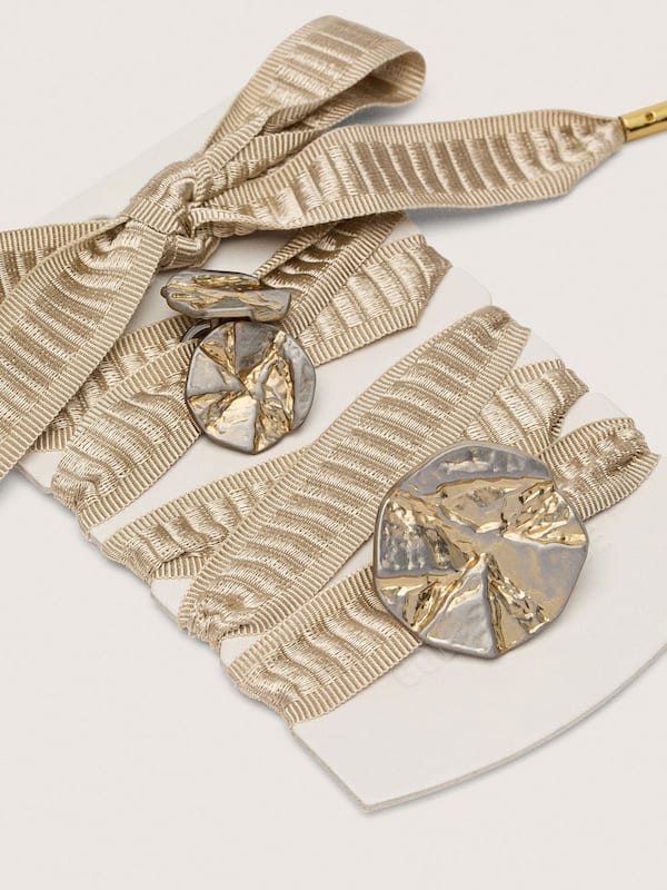Golden Goose - Skin "Vintage" beige embroidered laces with appliqué charms in 