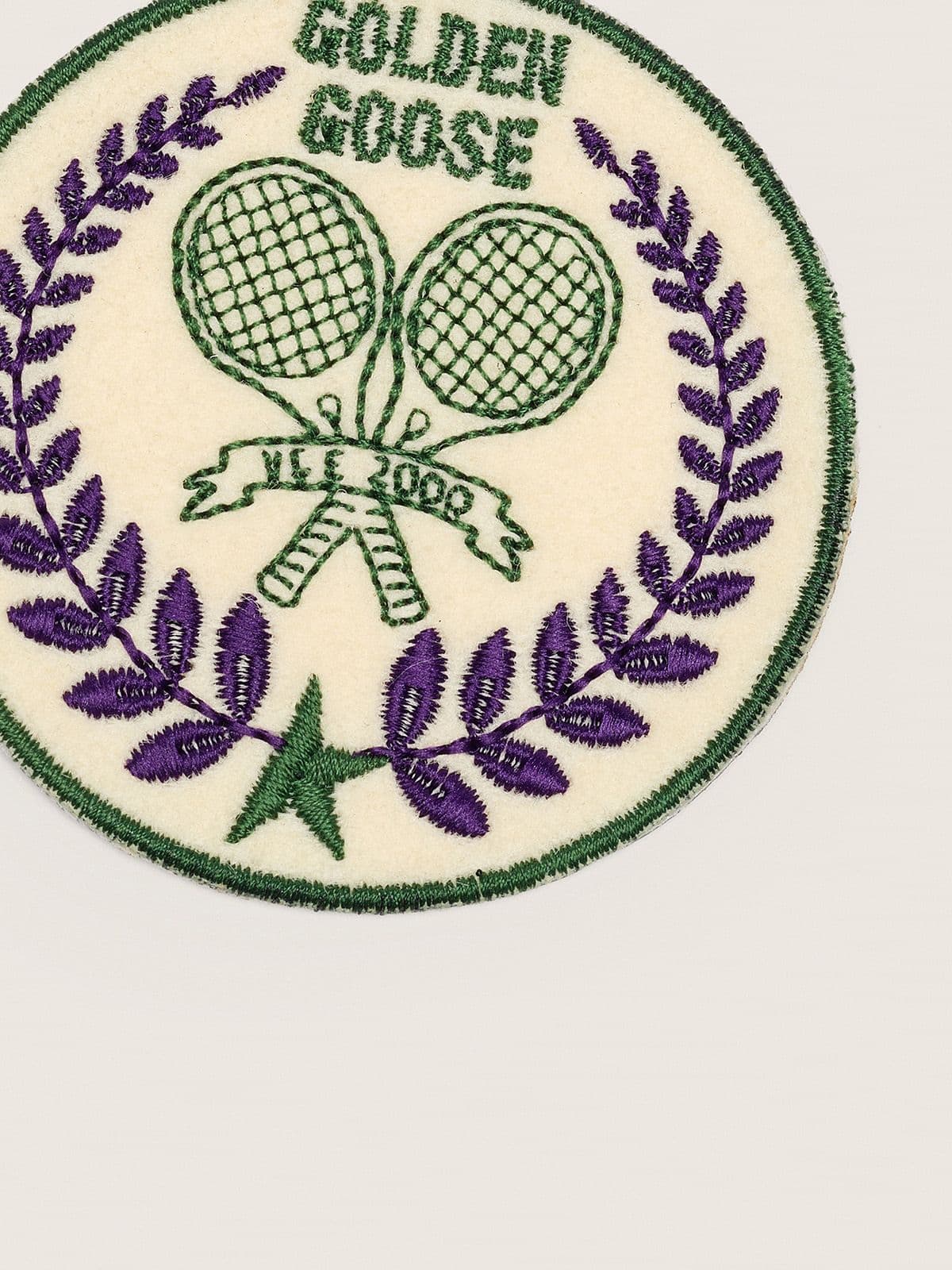 Patch ricamata color panna, verde e viola Championship set