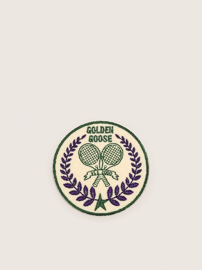 Patch ricamata color panna, verde e viola Championship set