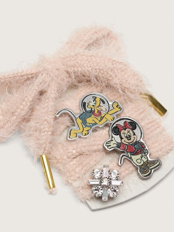 Disney | Golden Goose Skins pink laces with two pins inspired by Mickey Mouse and his friends and a charm