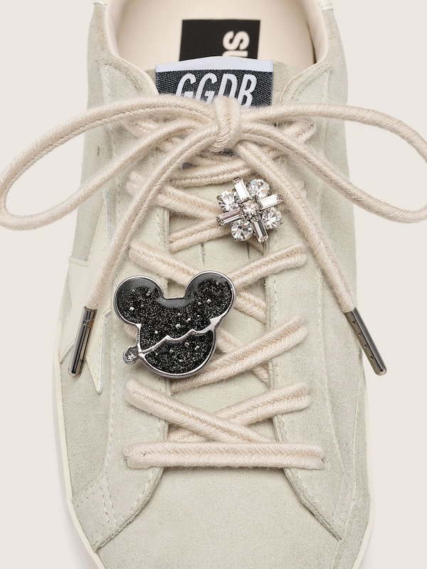 Disney | Golden Goose Skins braided beige laces with one pin and a charm
