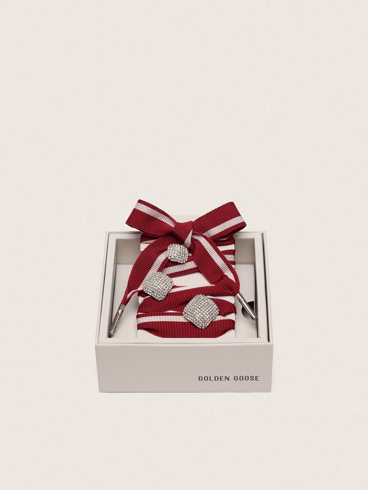 Golden Goose - Skins two-tone laces with three silver charms in 