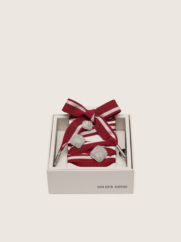 Golden Goose - Skins two-tone laces with three silver charms in 