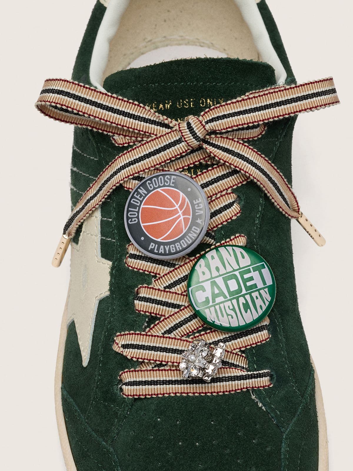 Golden Goose - Skins multicolor laces with charm and pins in 