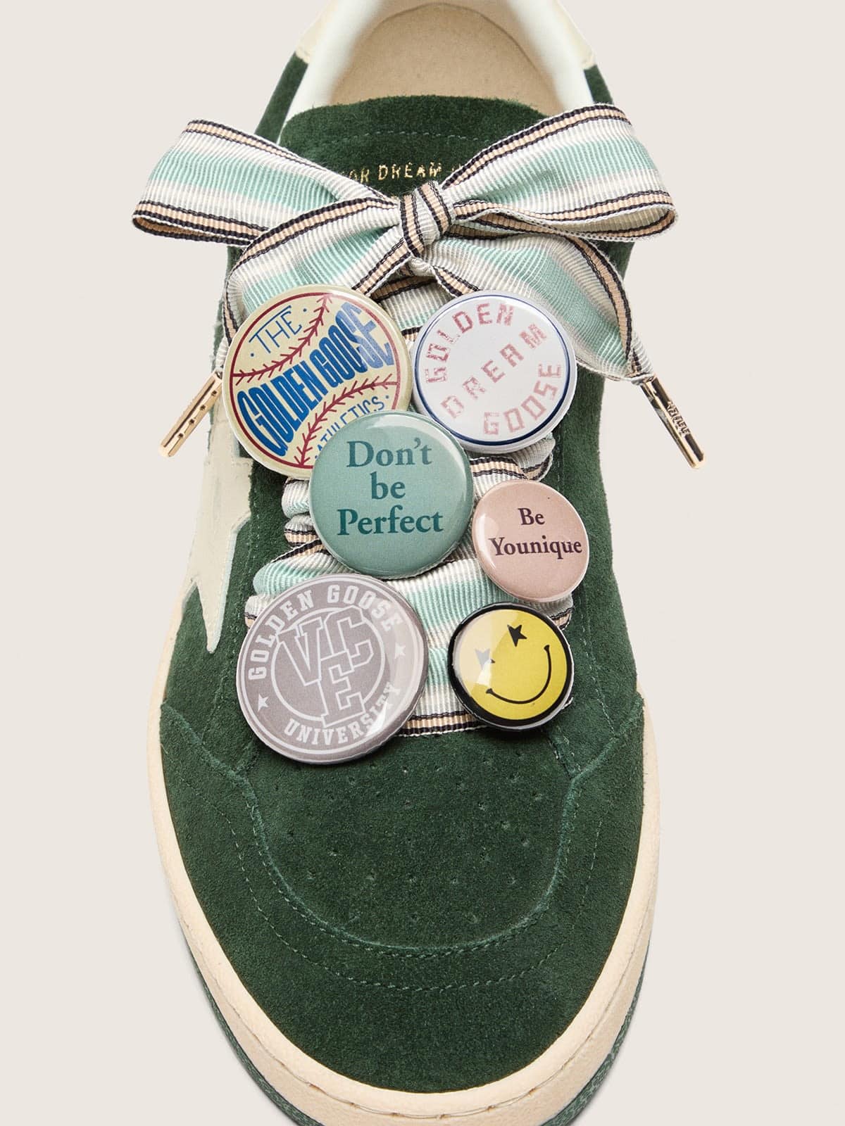 Golden Goose - Skins multicolor striped laces with pins in 