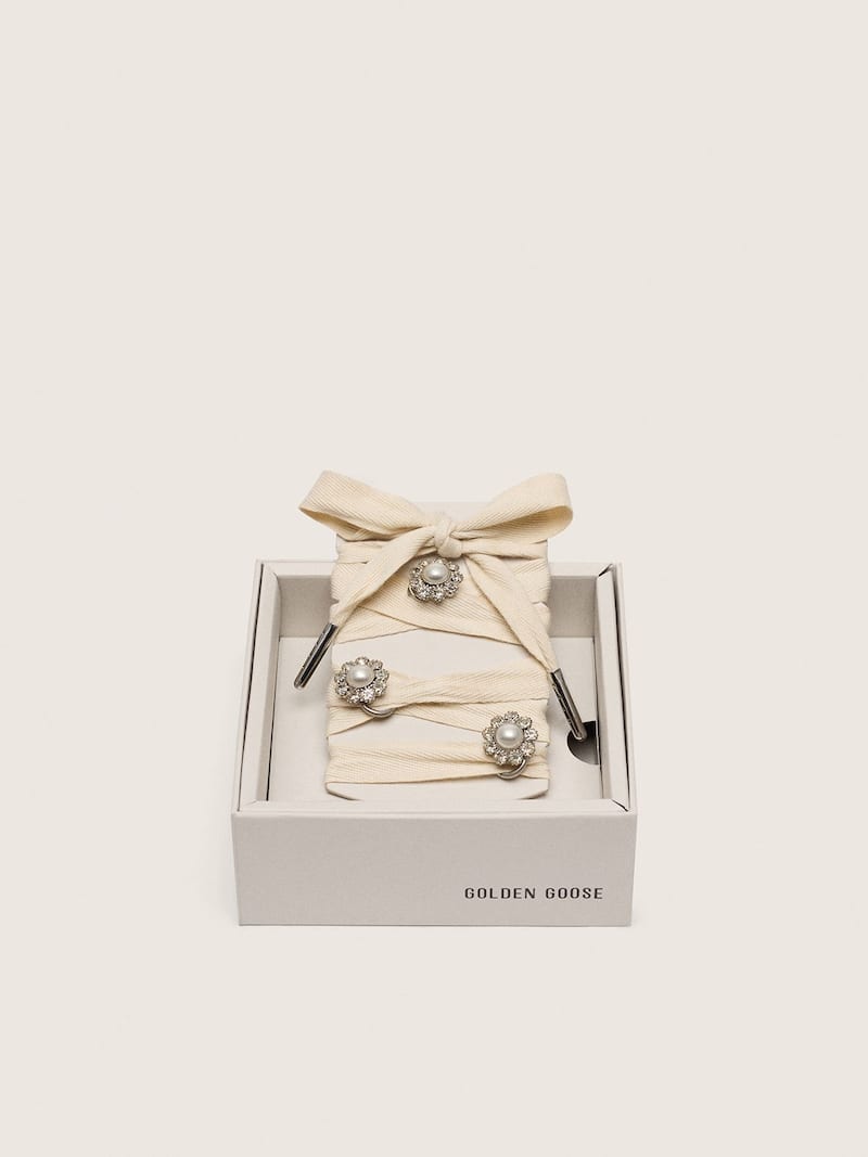 Skins LTD laccio oro con charms cristalli applicati