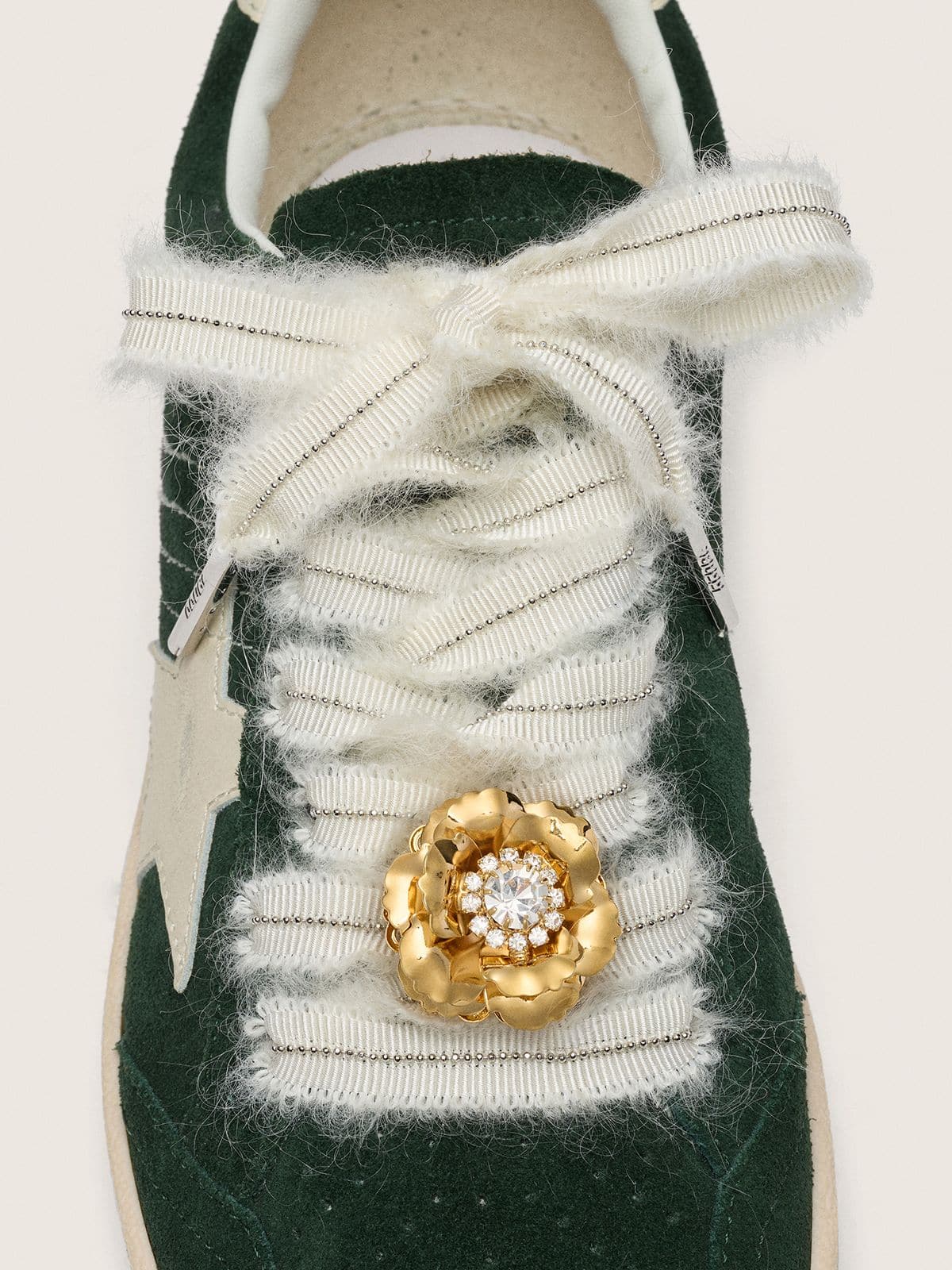 Golden Goose - Skins cadar&ccedil;o mohair branco com pingentes tipo joia in 