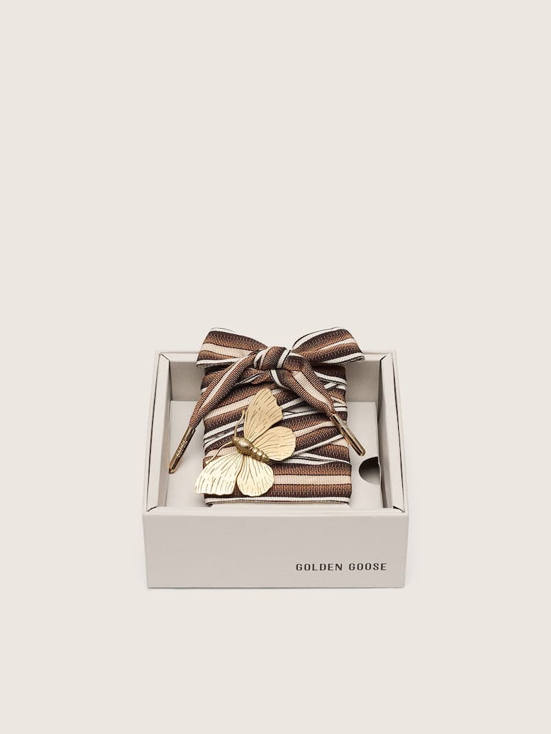 Skins multicolor laces with butterfly charm