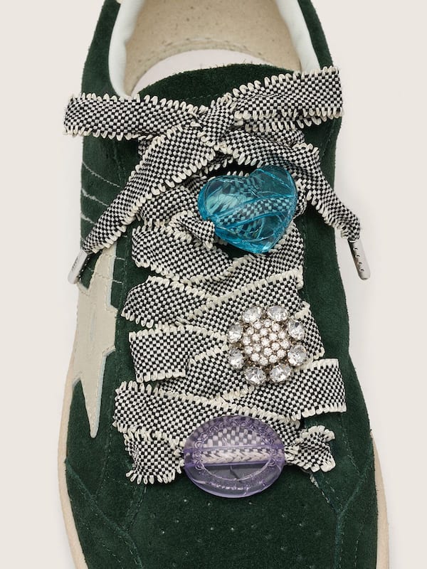 Golden Goose - Skins black and white laces with colorful charms in 