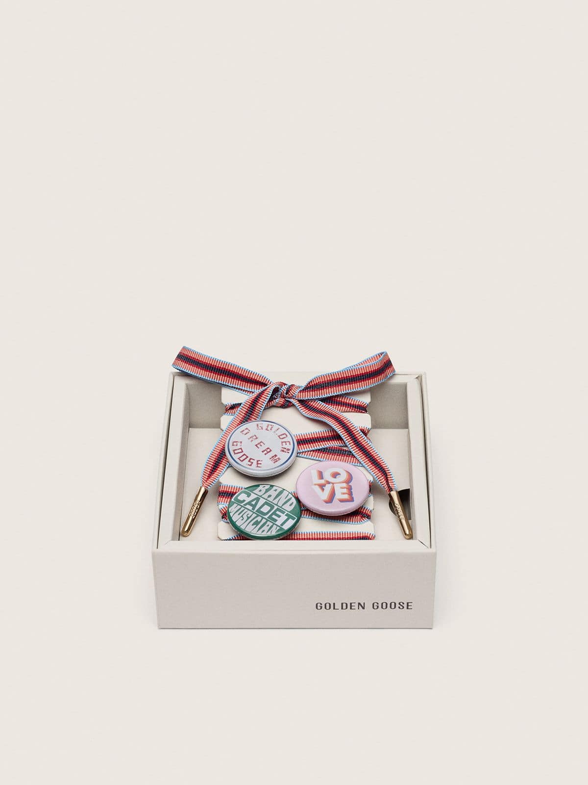 Golden Goose - Skins multicolor laces with turtle charm and pins in 