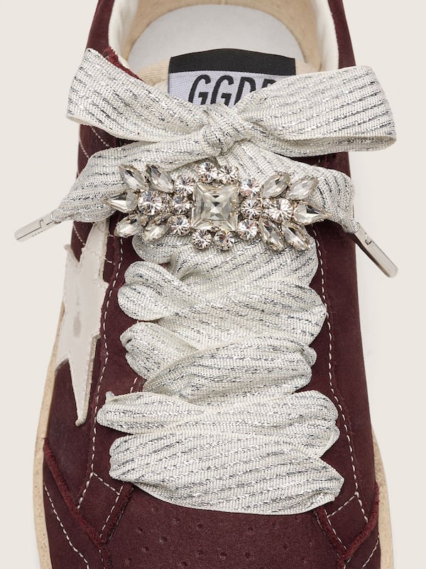 Skins silver laces with jewel appliqu&eacute;