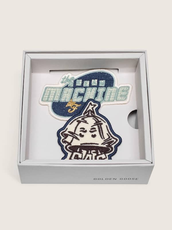 Golden Goose - Golden Goose /  Fivefourfive Collab blue and beige patch set in 