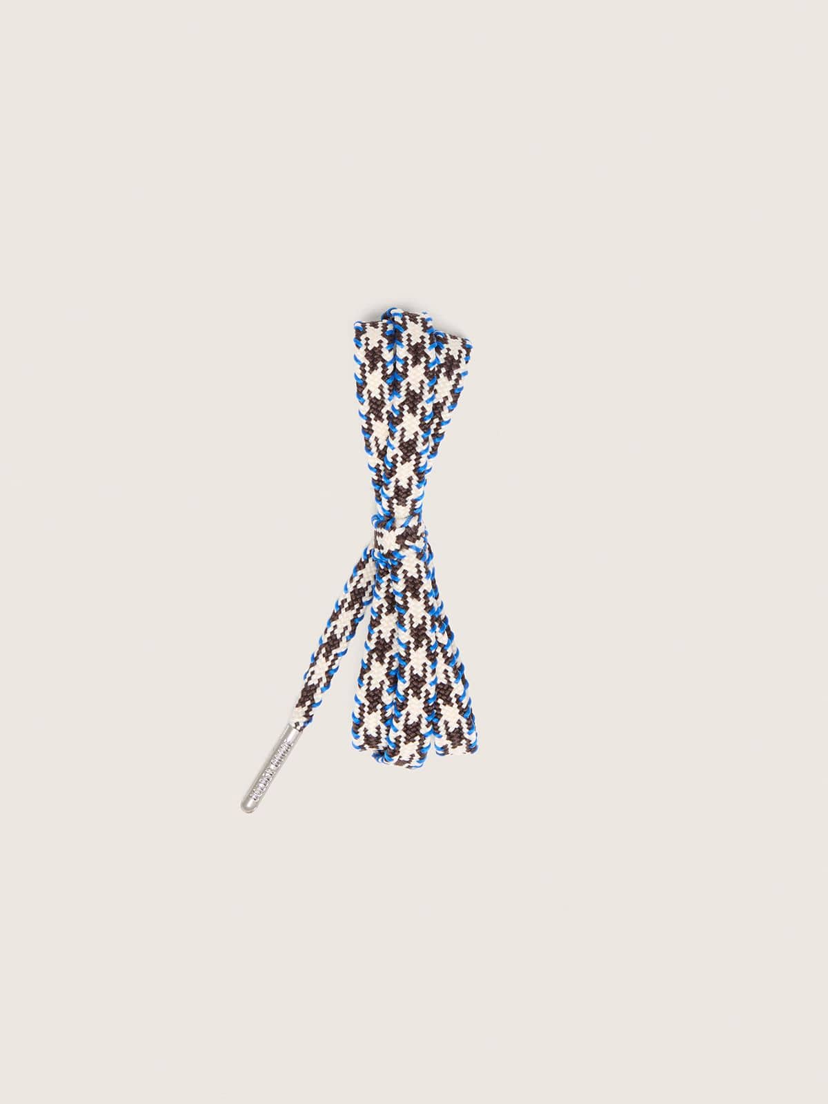 Golden Goose - Cord laces in cream, bright blue and brown with silver details in 