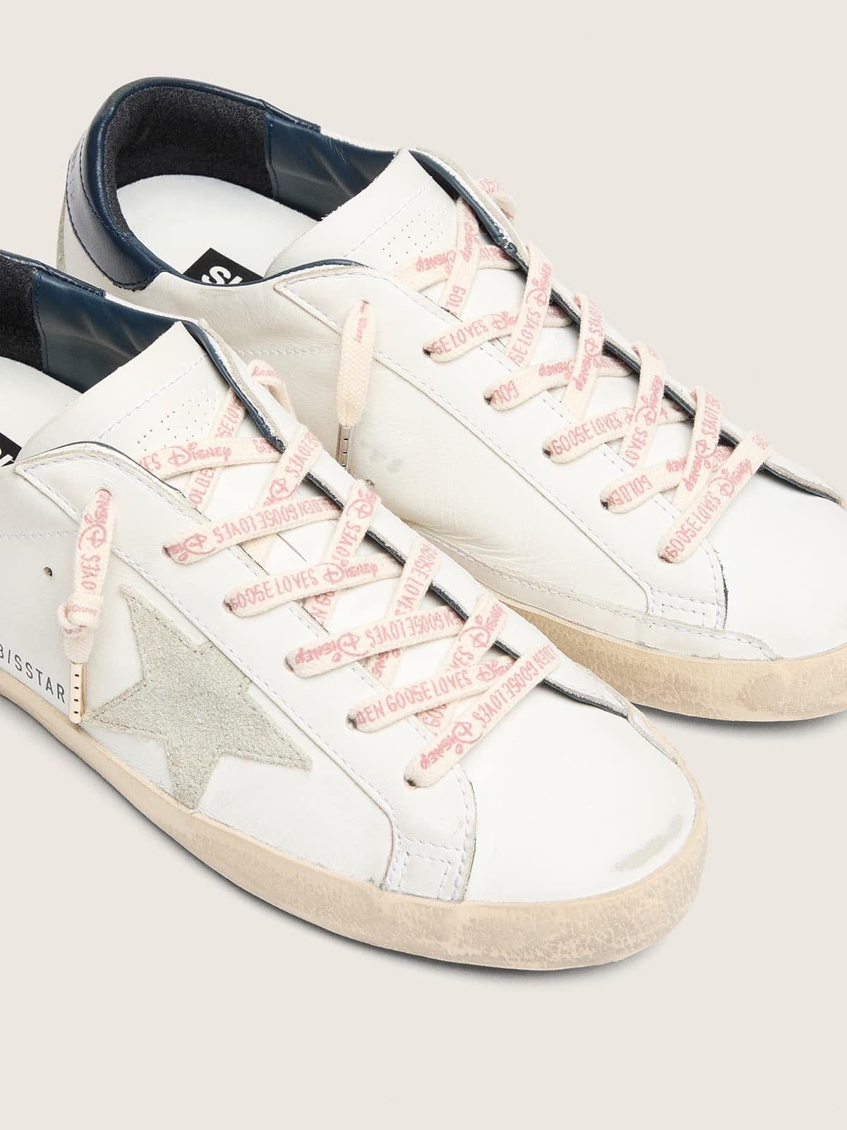 Golden Goose - Disney | Golden Goose Cream cotton laces with contrasting red logos in 