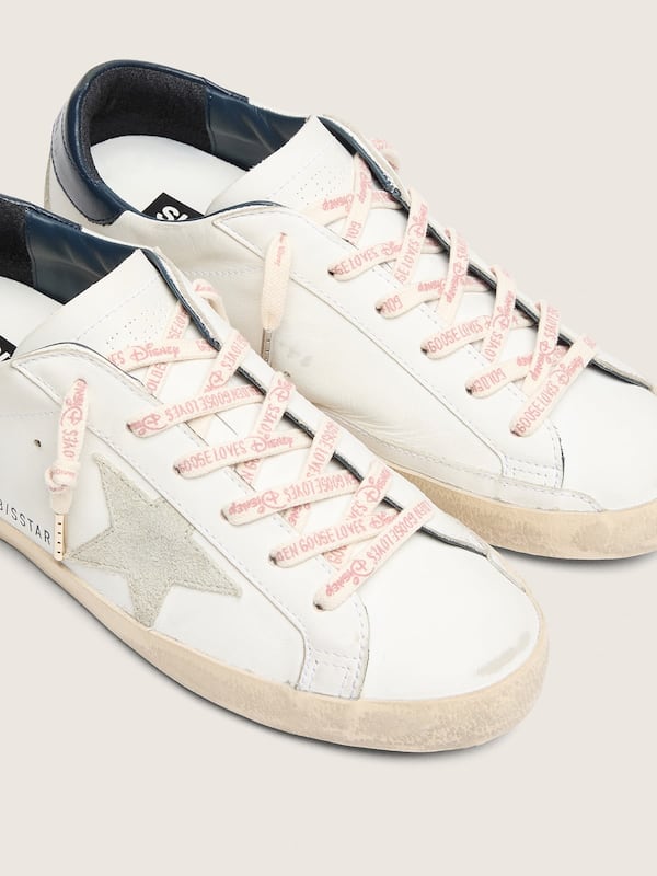 Disney | Golden Goose Cream cotton laces with contrasting red logos