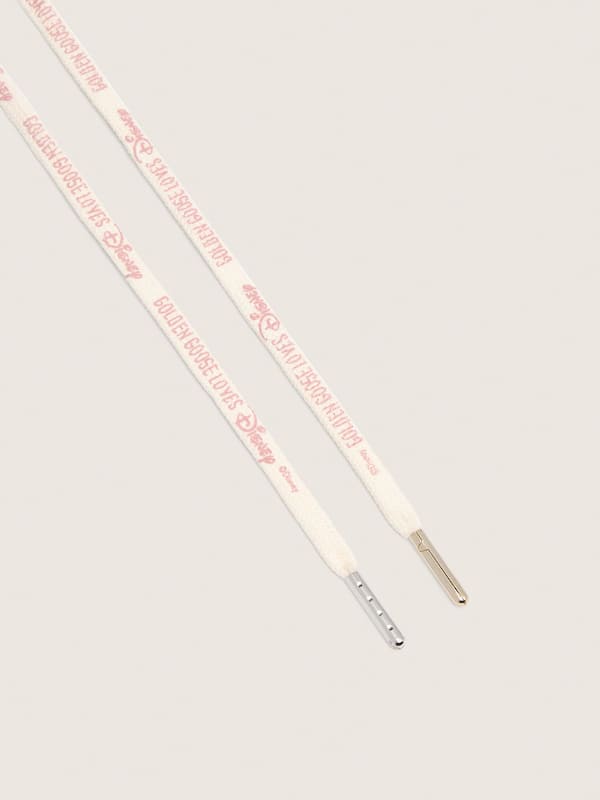 Disney | Golden Goose Cream cotton laces with contrasting red logos