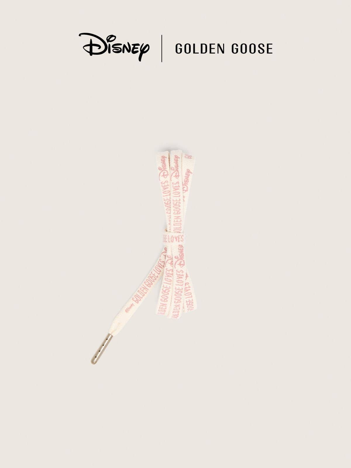 Golden Goose Disney | Golden Goose Cream cotton laces with contrasting red logos Laces white unisex
