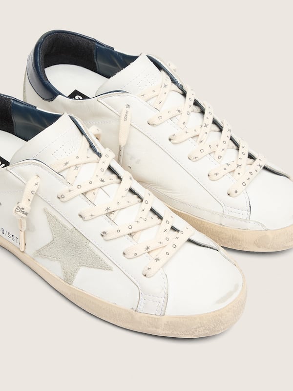 Disney | Golden Goose Cream cotton laces with contrasting black logos and drawings