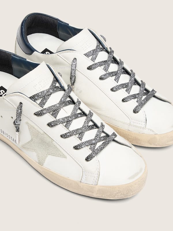 Disney | Golden Goose Black cotton laces with contrasting silver logos and drawings
