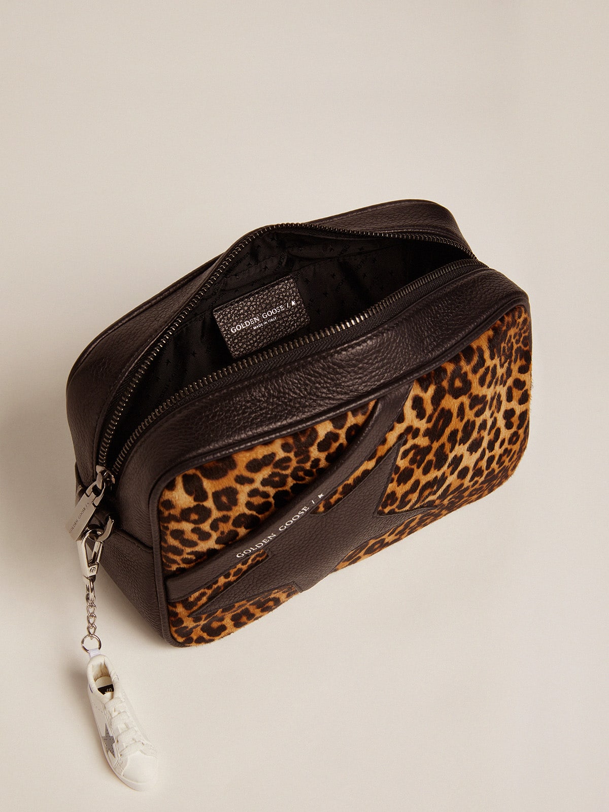 Golden Goose - Women's Star Bag in leopard print pony skin in 