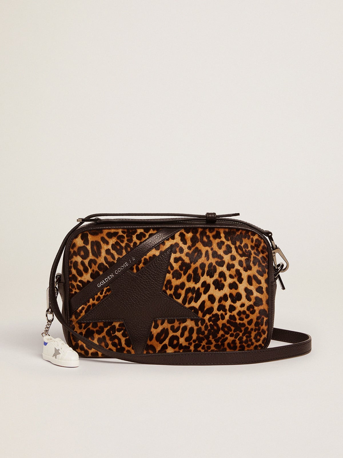 Golden Goose - Women's Star Bag in leopard print pony skin in 