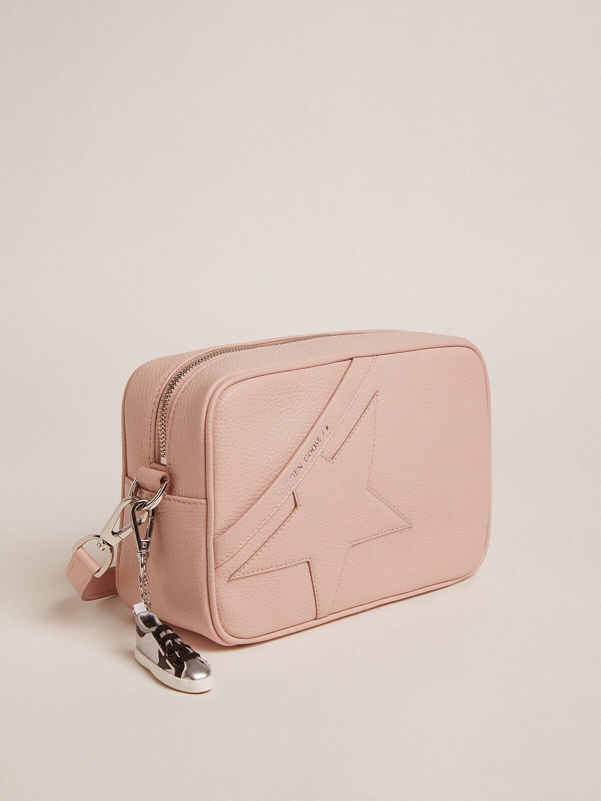 Golden Goose - Star Bag in quartz-pink hammered leather with tone-on-tone star in 