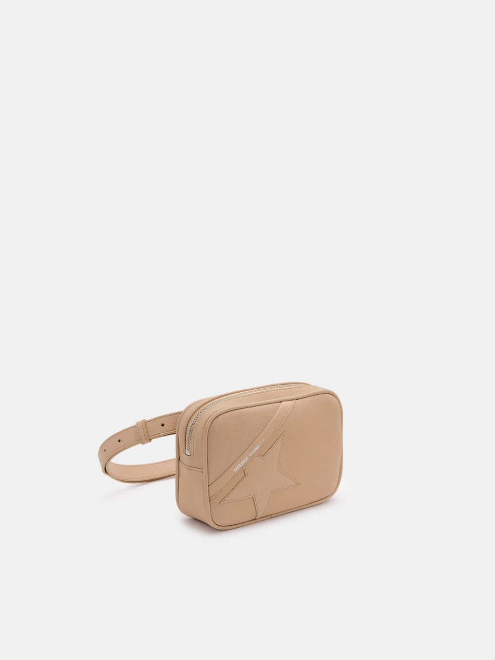 Golden Goose - Nude Star Belt Bag made of hammered leather in 
